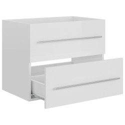 vidaXL Mobile Sottolavabo Bianco Lucido 60x38,5x48 cm in Truciolato