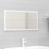 vidaXL Set Mobili da Bagno 2 pz Bianco Lucido in Truciolato