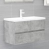 vidaXL Set Mobili da Bagno 2 pz Grigio Cemento in Truciolato