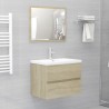 vidaXL Set Mobili da Bagno 2 pz Rovere Sonoma in Truciolato