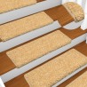 vidaXL Tappetini per Scale 10 pz 65x21x4 cm Beige