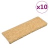 vidaXL Tappetini per Scale 10 pz 65x21x4 cm Beige