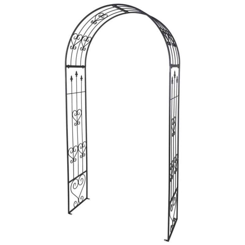 ProGarden Arco per Rose in Metallo 136 cm Antracite