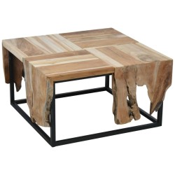 Ambiance Tavolino da Salotto in Teak 65x65x35 cm