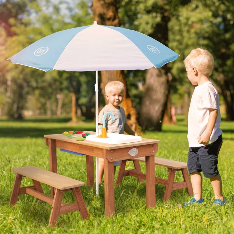 AXI Tavolo da Picnic e Sabbiera Dennis con Cucina da Gioco e Panchine