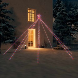 vidaXL Luci per Albero Natale Interni Esterni 576 LED Colorate 3,6 m