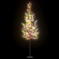 vidaXL Albero di Natale 600 LED Luci Colorate Ciliegio in Fiore 300 cm