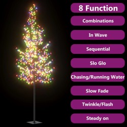 vidaXL Albero di Natale 600 LED Luci Colorate Ciliegio in Fiore 300 cm