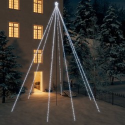 vidaXL Luci Albero Natale Interni Esterni 1300 LED Bianco Freddo 8 m