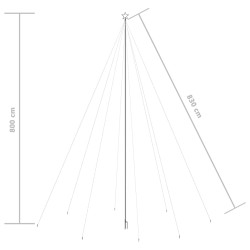 vidaXL Luci Albero Natale Interni Esterni 1300 LED Bianco Freddo 8 m