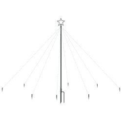 vidaXL Albero di Natale Cascata Luci LED Interni Esterni 400 LED 2,5 m