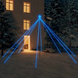 vidaXL Luci per Albero di Natale Interni Esterni 800 LED Blu 5 m