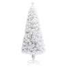 vidaXL Albero Natale Artificiale LED Bianco 240 cm Fibra Ottica