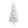 vidaXL Albero Natale Artificiale LED Bianco 180 cm Fibra Ottica