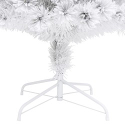 vidaXL Albero Natale Artificiale LED Bianco 180 cm Fibra Ottica