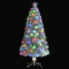 vidaXL Albero Natale Artificiale con LED Bianco 120 cm Fibra Ottica