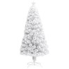 vidaXL Albero Natale Artificiale con LED Bianco 120 cm Fibra Ottica