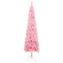 vidaXL Albero di Natale Sottile Rosa 240 cm