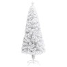 vidaXL Albero Natale Artificiale LED Bianco 210 cm Fibra Ottica