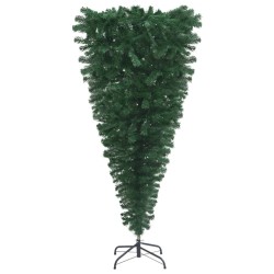 vidaXL Albero di Natale Capovolto con Supporto Verde 240 cm in PVC