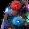 vidaXL Albero Natale Artificiale LED Bianco e Blu 210 cm Fibra Ottica