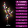 vidaXL Albero di Natale 128 LED Colorati Ciliegio in Fiore 120 cm