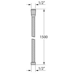 Tiger Tubo per Doccia Ultrahose 150 cm Cromo