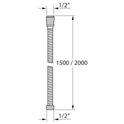 Tiger Tubo per Doccia Excellencehose 150 cm in Acciaio Inox Spazzolato