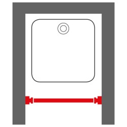 Sealskin Barra Telescopica per Tenda Doccia 80-130 cm Cromata