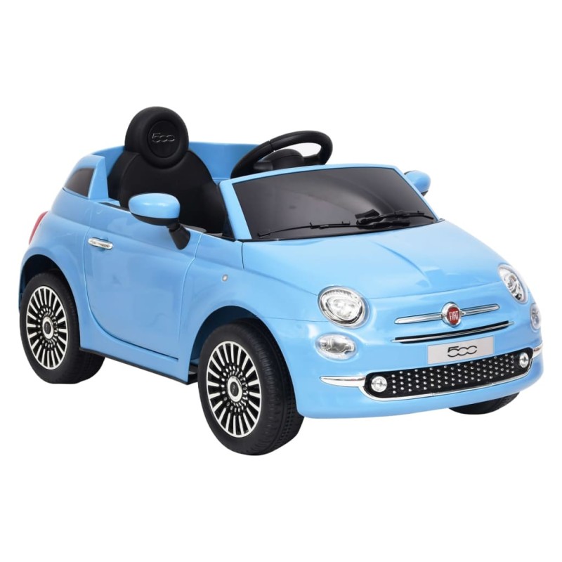 vidaXL Auto Elettrica per Bambini Fiat 500 Blu