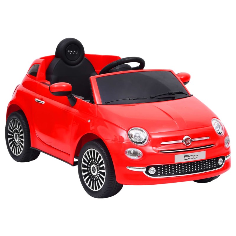 vidaXL Auto Elettrica per Bambini Fiat 500 Rossa