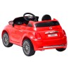 vidaXL Auto Elettrica per Bambini Fiat 500 Rossa