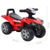 vidaXL Quad Cavalcabile per Bambini Good Year Rosso