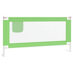 vidaXL Sponda Letto di Sicurezza per Bambini Verde 180x25 cm Tessuto