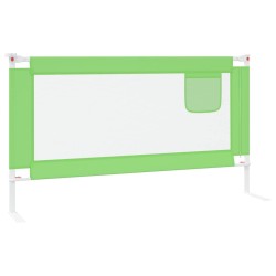 vidaXL Sponda Letto di Sicurezza per Bambini Verde 150x25 cm Tessuto