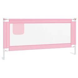 vidaXL Sponda Letto di Sicurezza per Bambini Rosa 190x25 cm in Tessuto