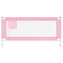 vidaXL Sponda Letto di Sicurezza per Bambini Rosa 190x25 cm in Tessuto