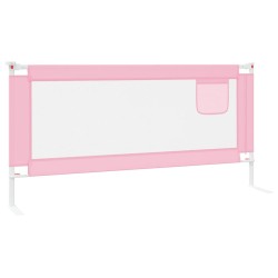 vidaXL Sponda Letto di Sicurezza per Bambini Rosa 190x25 cm in Tessuto