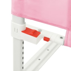 vidaXL Sponda Letto di Sicurezza per Bambini Rosa 190x25 cm in Tessuto