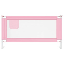 vidaXL Sponda Letto di Sicurezza per Bambini Rosa 160x25 cm in Tessuto