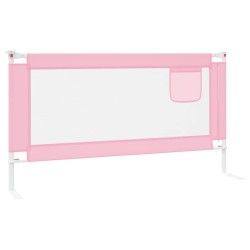 vidaXL Sponda Letto di Sicurezza per Bambini Rosa 160x25 cm in Tessuto