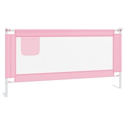 vidaXL Sponda Letto di Sicurezza per Bambini Rosa 180x25 cm in Tessuto