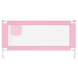 vidaXL Sponda Letto di Sicurezza per Bambini Rosa 180x25 cm in Tessuto