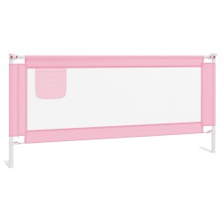 vidaXL Sponda Letto di Sicurezza per Bambini Rosa 200x25 cm in Tessuto