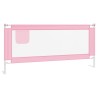 vidaXL Sponda Letto di Sicurezza per Bambini Rosa 200x25 cm in Tessuto