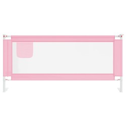 vidaXL Sponda Letto di Sicurezza per Bambini Rosa 200x25 cm in Tessuto