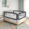 vidaXL Sponda Letto Sicurezza Bambini Grigio Scuro 120x25 cm Tessuto