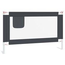 vidaXL Sponda Letto Sicurezza Bambini Grigio Scuro 120x25 cm Tessuto