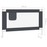 vidaXL Sponda Letto Sicurezza Bambini Grigio Scuro 120x25 cm Tessuto