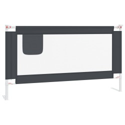 vidaXL Sponda Letto Sicurezza Bambini Grigio Scuro 150x25 cm Tessuto